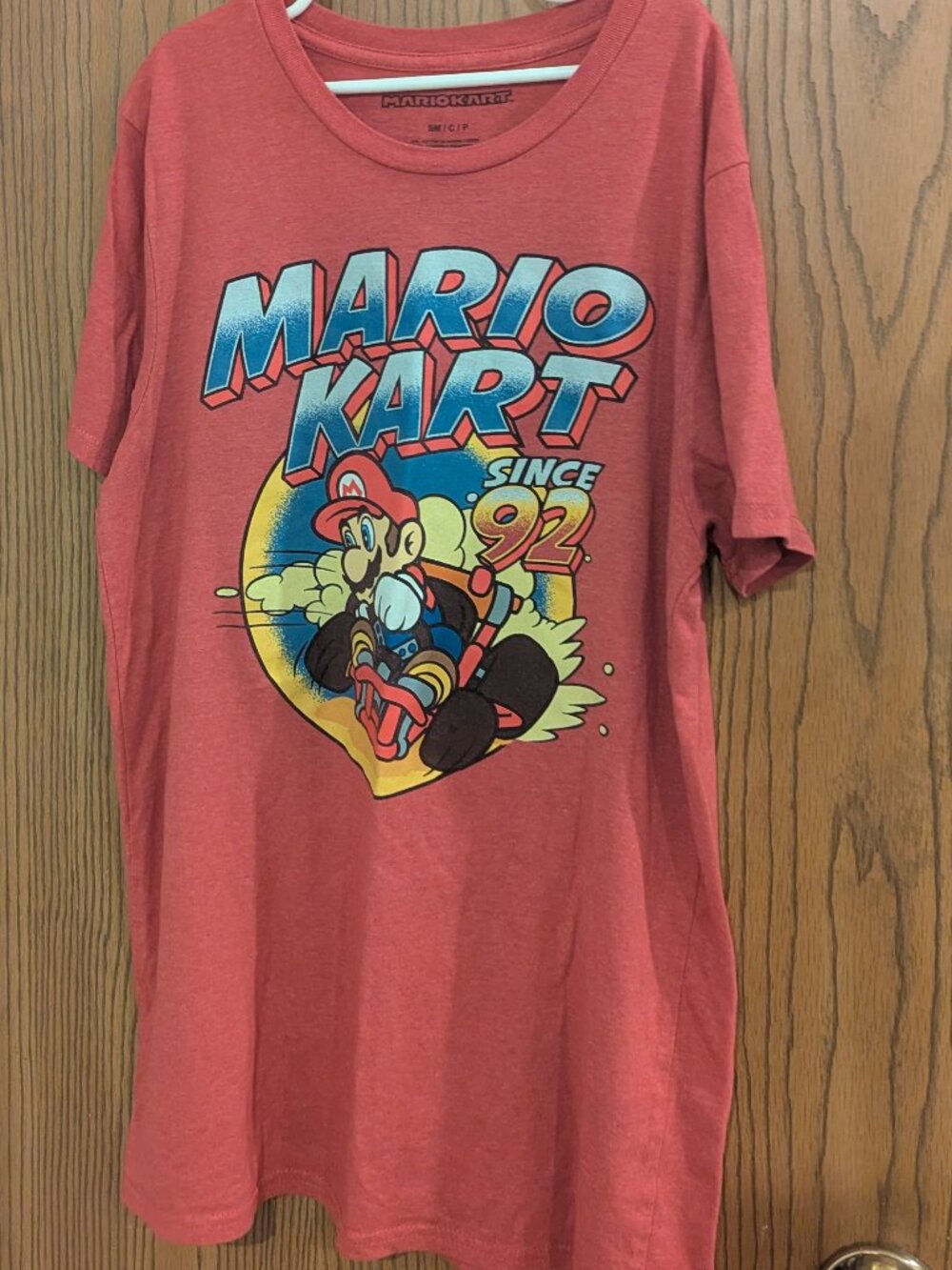 Super Mario Kart Since 92 Short Sleeve Graphic T-Shirt Red-Men's Small